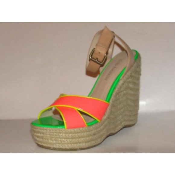 Enzo Angiolini Pink Yellow Green and Taupe Leather - Picture 10 of 12